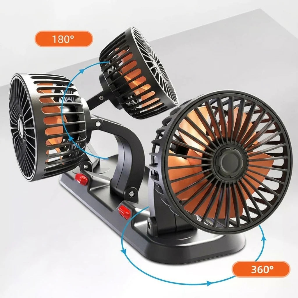 Ventilador TripleCool 360° para Carro 🔥